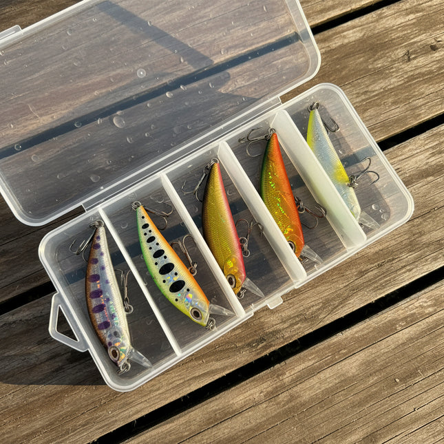MFL Japan Minnow – 5 voblerių rinkinys + dėžutė dovanų