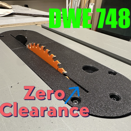 „Zero Clearance“ Įdėklas DeWALT DWE7485 Pjovimo Staklėms