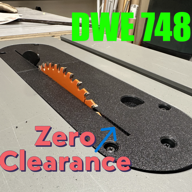 „Zero Clearance“ Įdėklas DeWALT DWE7485 Pjovimo Staklėms