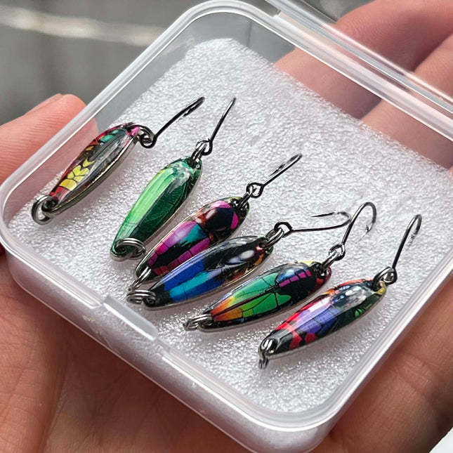 Micro-Spoon „Vabalas“ – 1.5g Masalų Rinkinys (6 vnt.) + Dežutė dovanų
