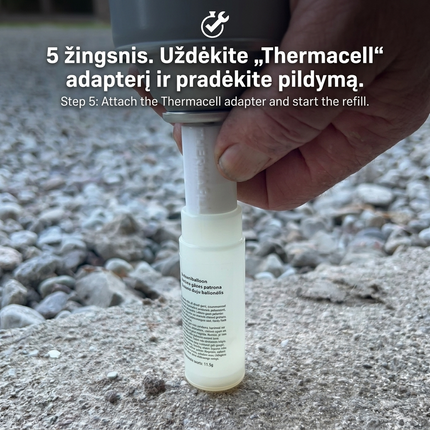Thermafill – Thermacell balionėlių pildymo adapteris