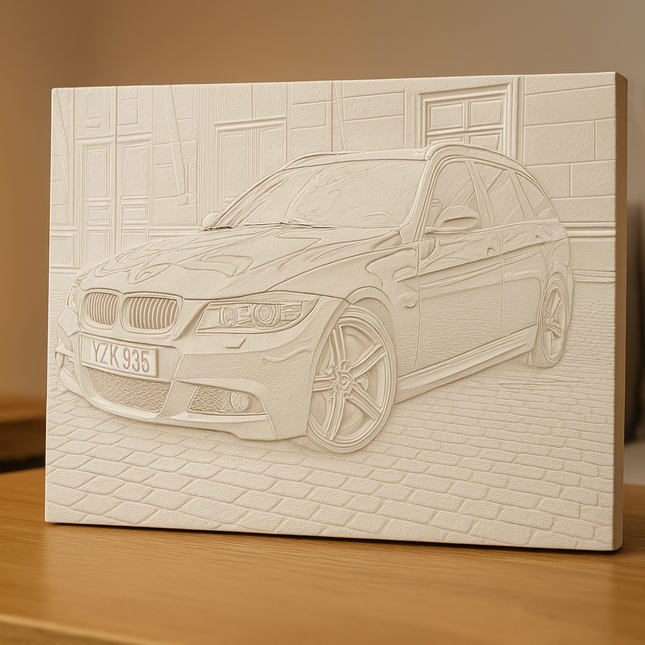 Personalizuotas 3D Reljefinis spausdintas horizontalus portretas iš nuotraukos – unikali dovana