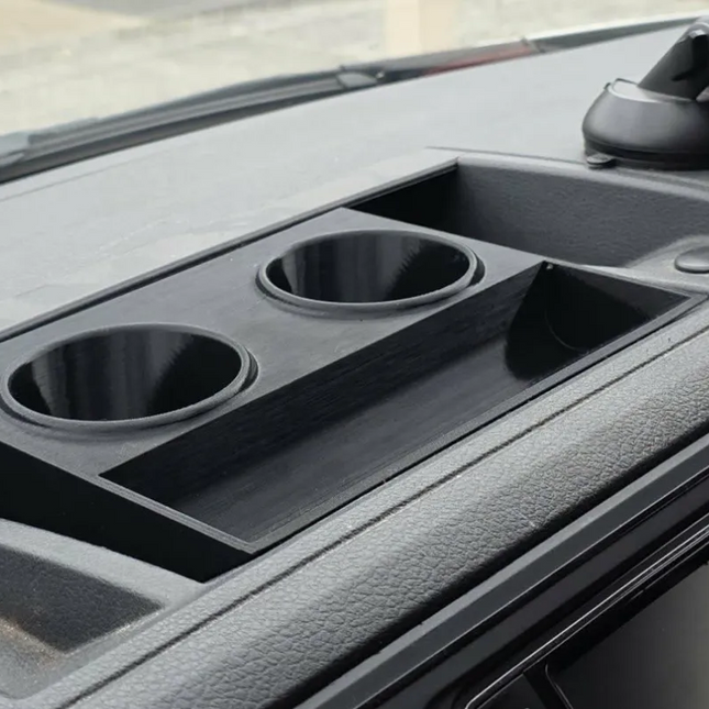 Volkswagen T6 / T6.1 Transporter prietaisų skydelio puodelių laikiklis ir dėtuvė