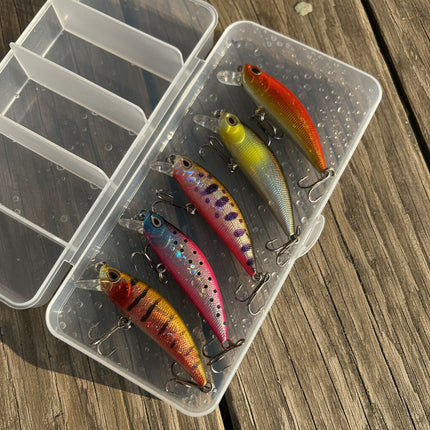 MFL Japan Minnow – 5 voblerių rinkinys + dėžutė dovanų