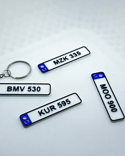 Individualūs raktų pakabukai – mini numeriai pagal užsakymą