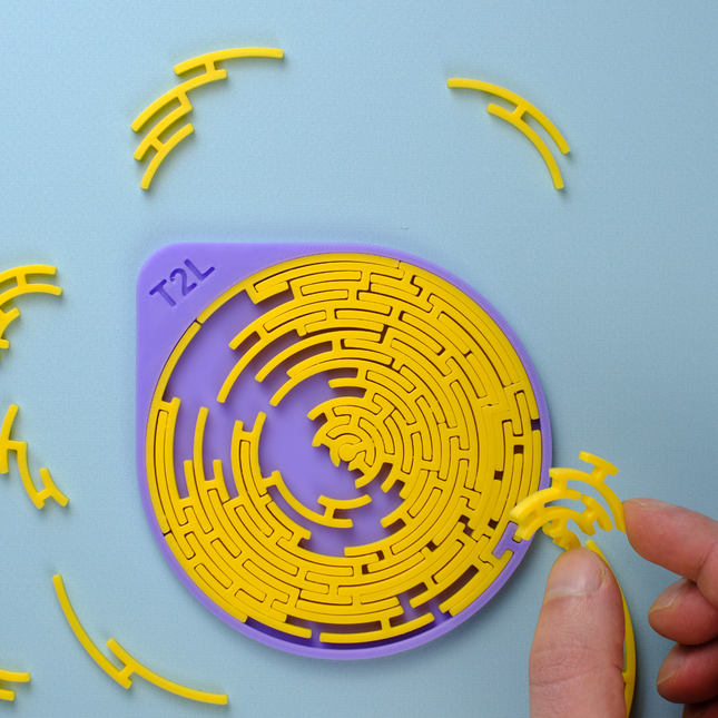 Apskritasis Labirinto Iššūkis – Intuityvioji Dėlionė Su Dėžute