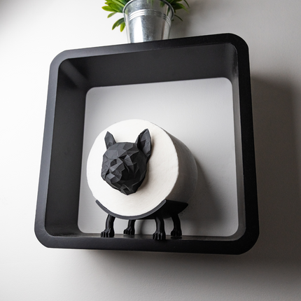 Prancūzų buldogas – tualetinio popieriaus laikiklis