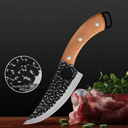 Rankų darbo profesionalus kalvystės peilis „Elite Forge“ + Dėklas