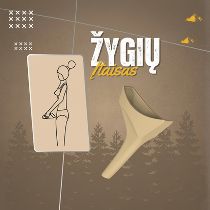 „LadyStream“ – nešiojamas piltuvėlis moterims (šlapinimuisi stovint)