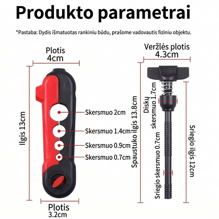 Universalus valo vyniojimo įrankis