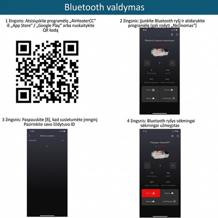 8kW Dyzelinis Oro Šildytuvas – Šiluma Bet Kur ir Bet Kada (Webasto Bluetooth)