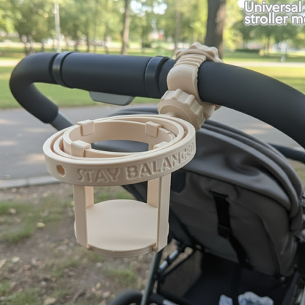 Giroskopinis Puodelio Laikiklis Vaikiškam Vežimėliui (Neišsiliejanti Technologija)