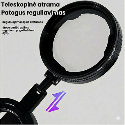 Universalus Magnetinis CPL Poliarizacinis Filtras Telefonui (52mm)