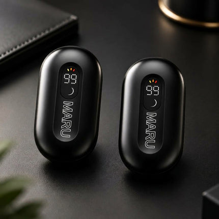 Magnetiniai Elektriniai Rankų Šildytuvai (2 vnt. rinkinys) su LED Ekranu | Įkraunami Dvigubu USB-C Laidu
