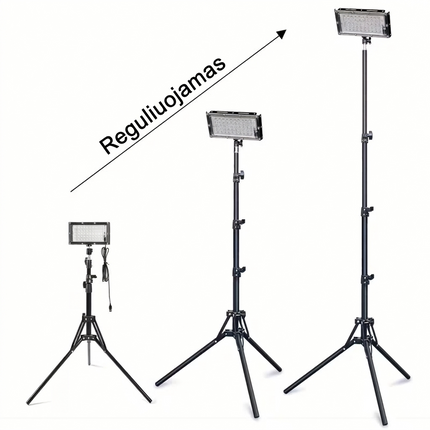 Universalus LED Lauko Šviestuvas su Teleskopiniu Stovu (50 LED)