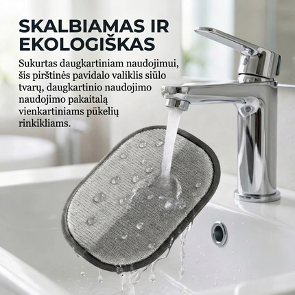 Daugkartinis gyvūnų plaukų ir pūkų surinkėjas (Pirštinė)