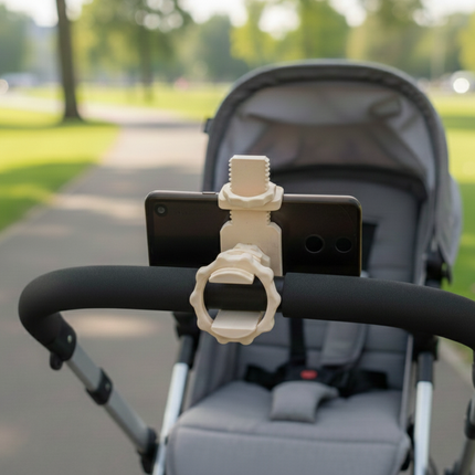 Universalus Telefono Laikiklis Dviračiui ir Vaikiškam Vežimėliui (360° Sukimas)