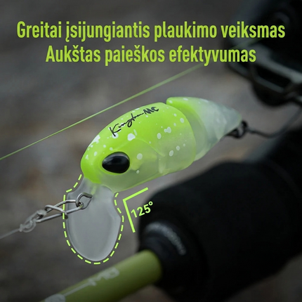 Kingdom Dviejų Dalių Mikro Vobleris (37mm, 2.3g) – Plaukiantis C02