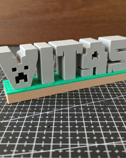 Individuali „Minecraft“ Vardo Lentelė – Tavo Vardo Blokelis