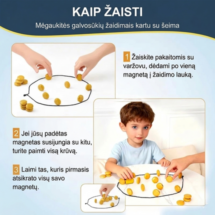 Strateginis Magnetinių Akmenukų Žaidimas – Įtampa ir Juokas Iki Ašarų!