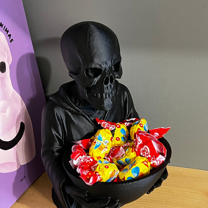 Helovyninis saldainių dubuo „Skeletas su dubeniu“