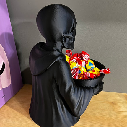 Helovyninis saldainių dubuo „Skeletas su dubeniu“