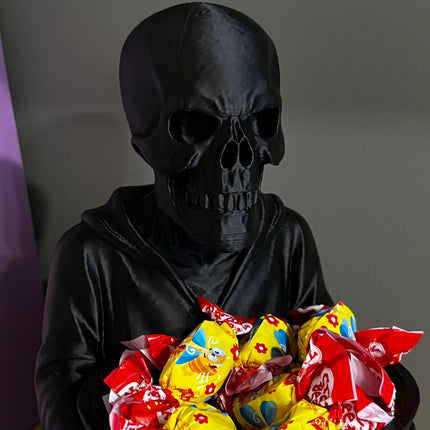 Helovyninis saldainių dubuo „Skeletas su dubeniu“