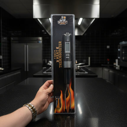 BIG JEFF BBQ MASTER – „2-in-1“ Skaitmeninis Termometras ir Grilio Šakutė