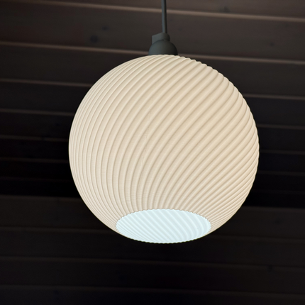 Pakabinamo Šviestuvo Gaubtas „Susukta Sfera“ – 15 cm (Twister)