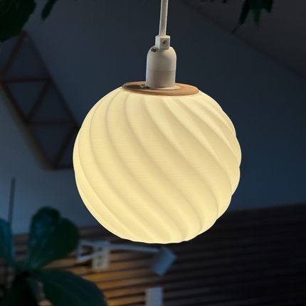 Pakabinamo Šviestuvo Gaubtas „Sūkurinė Sfera“ – 15 cm (Swirl)