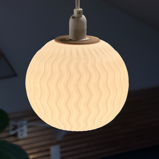 Pakabinamo Šviestuvo Gaubtas „Jurgino Sfera“ – 15 cm (Dahlia)