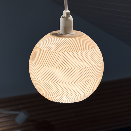 Pakabinamo Šviestuvo Gaubtas „Zigzago Sfera“ – 15 cm
