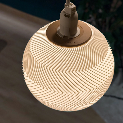 Pakabinamo Šviestuvo Gaubtas „Zigzago Sfera“ – 15 cm