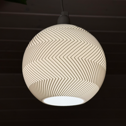 Pakabinamo Šviestuvo Gaubtas „Zigzago Sfera“ – 15 cm