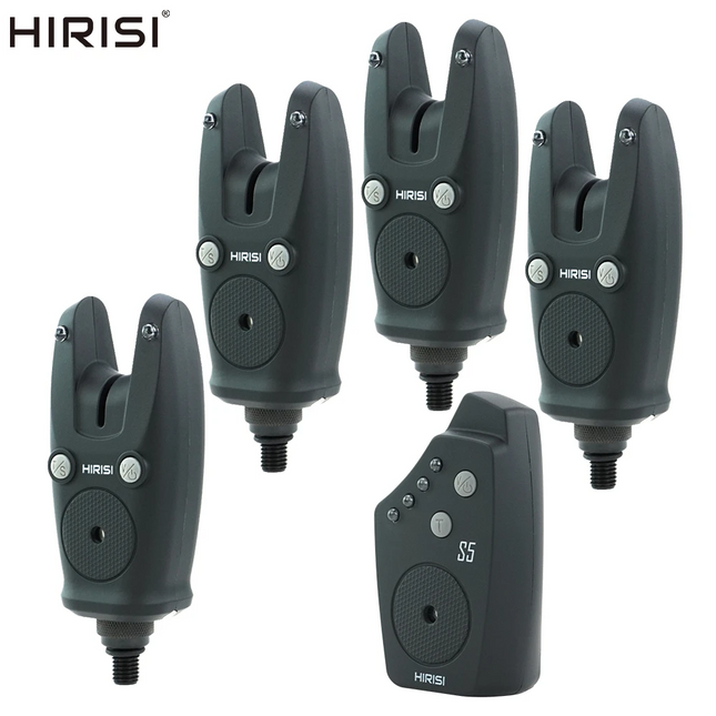 Hirisi S5 Belaidis Karpių Žūklės Signalizatorių Rinkinys (4+1)
