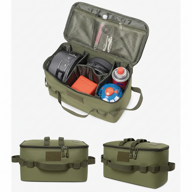 Talpus krepšys stovyklavimo reikmenims (Karinė žalia)