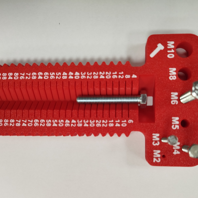 Profesionalus Metrinių Varžtų Matuoklis (M2-M10) – Diametras ir Ilgis