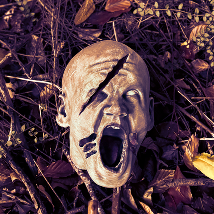 XL zombio galva dekoracijai Helovynui