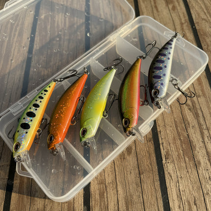 MFL Japan Minnow – 5 voblerių rinkinys + dėžutė dovanų