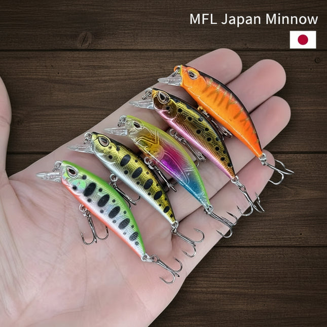 MFL Japan Minnow – 5 voblerių rinkinys + dėžutė dovanų