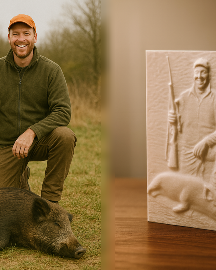 Personalizuotas 3D Reljefinis spausdintas vertikalus portretas iš nuotraukos – unikali dovana