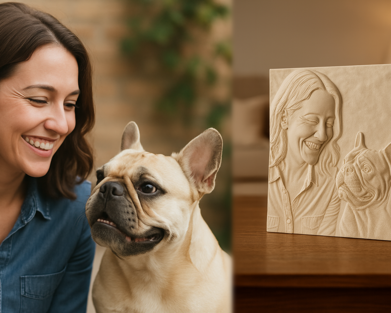 Personalizuotas 3D Reljefinis spausdintas vertikalus portretas iš nuotraukos – unikali dovana