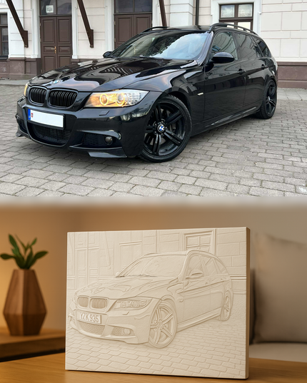 Personalizuotas 3D Reljefinis spausdintas horizontalus portretas iš nuotraukos – unikali dovana