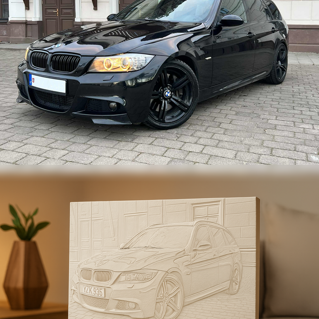 Personalizuotas 3D Reljefinis spausdintas horizontalus portretas iš nuotraukos – unikali dovana