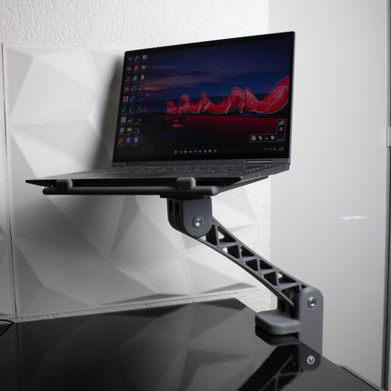 Reguliuojamas Ergonominis Nešiojamojo Kompiuterio Laikiklis  – Tvirtinamas prie Stalo