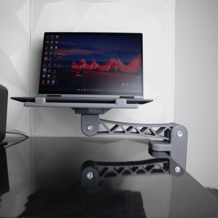 Reguliuojamas Ergonominis Nešiojamojo Kompiuterio Laikiklis  – Tvirtinamas prie Stalo