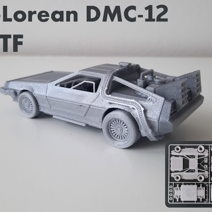 DeLorean DMC-12 (Atgal į Ateitį) – Miniatiūrinė Rinkinio Kortelė 1:40