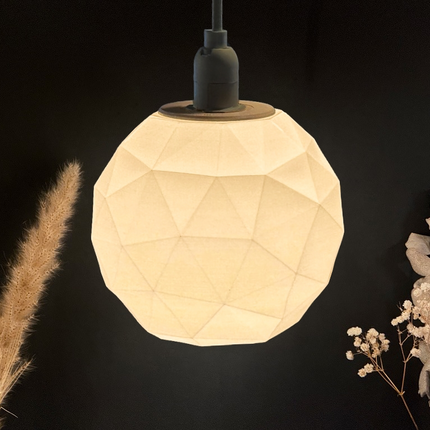 Pakabinamo Šviestuvo Gaubtas „Low Poly Sfera“ – 15 cm