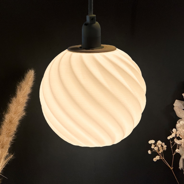 Pakabinamo Šviestuvo Gaubtas „Sūkurinė Sfera“ – 15 cm (Swirl)