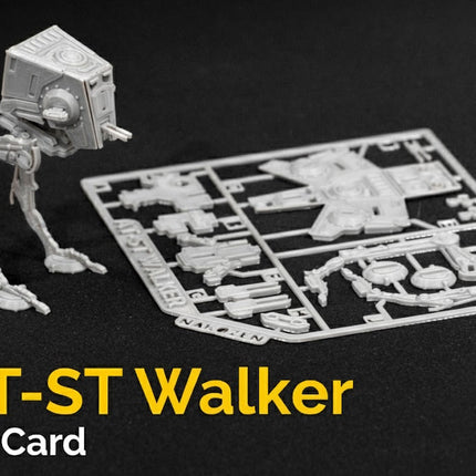 AT-ST Vaikštyklė (Walker) – Miniatiūrinė Dėlionės-Kortelės Konstrukcija Iš „Žvaigždžių Karų“